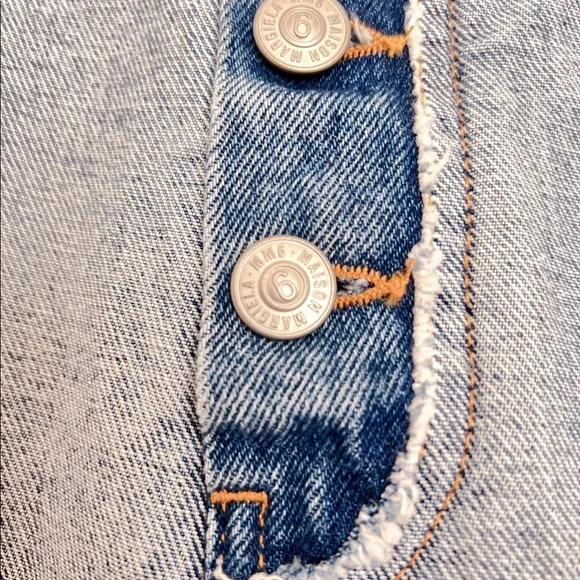 NWT MM6 Maison Margiela Inside Out Wide Leg Jeans - Picture 7 of 9